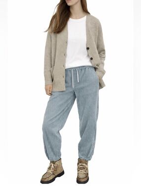 Poetry Corduroy Pants Hemp Organic Cotton Tapered Lt. Blue Granola Girl Size 14